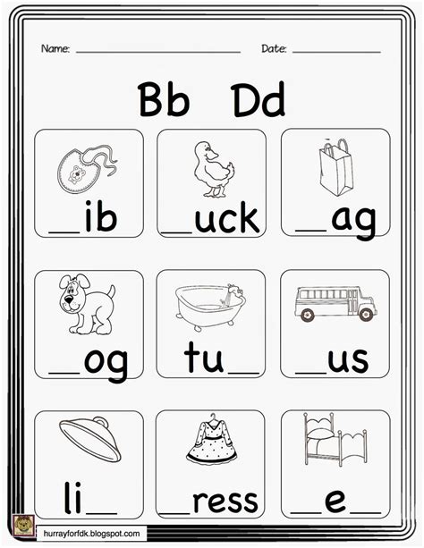Free Printable B And D Worksheets